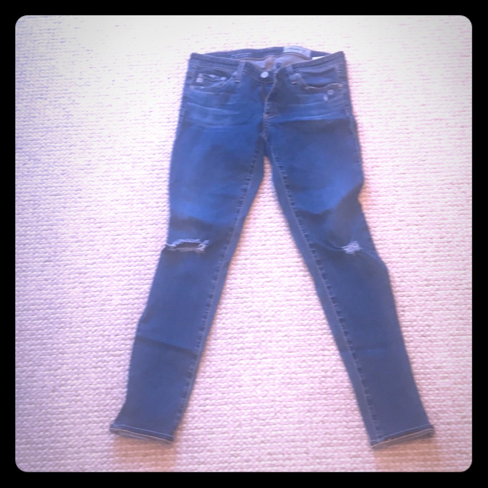 AG legging ankle distressed jeans
